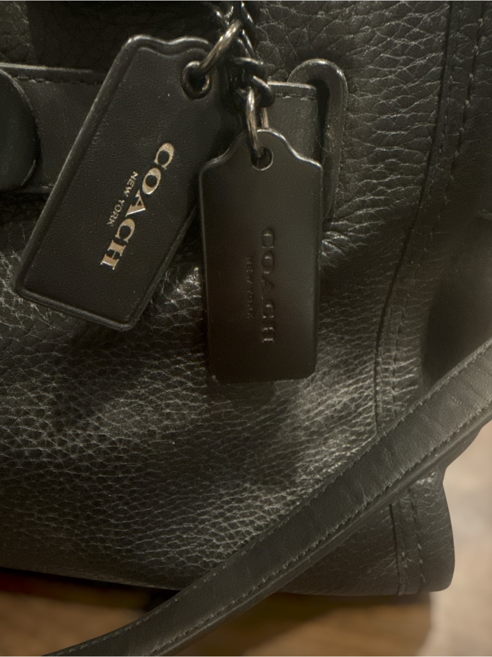 Coach Swagger 27 Satchel Bag - Black - Picture 2 of 9